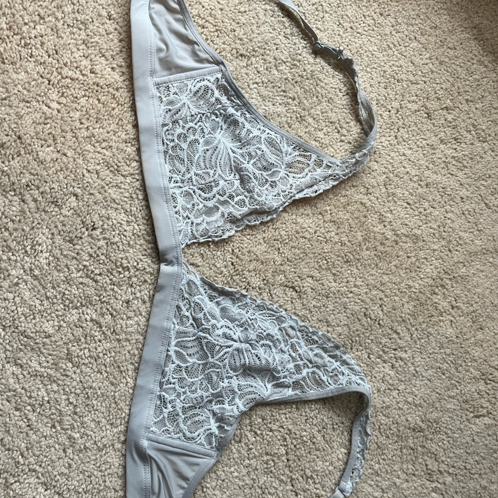 Xhileration Gray Lace Bralette